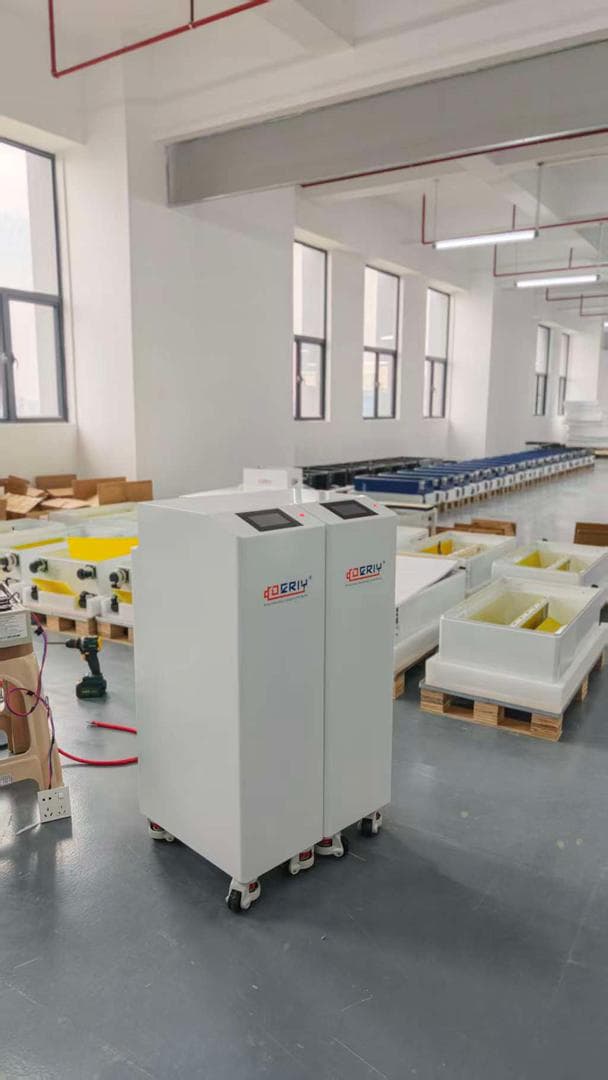 LiFePO4 lithium battery units ready for installation