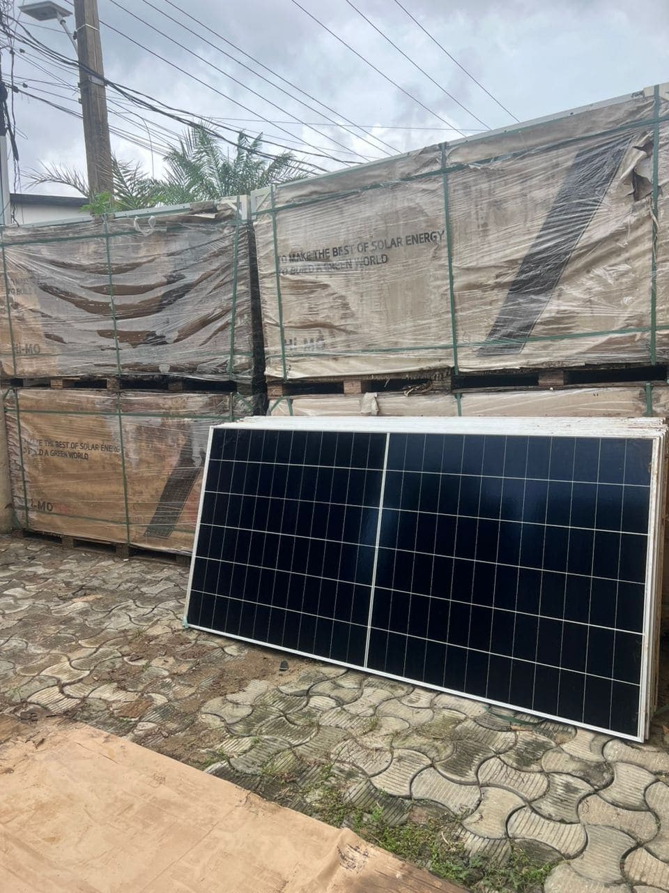 Rows of new solar panels